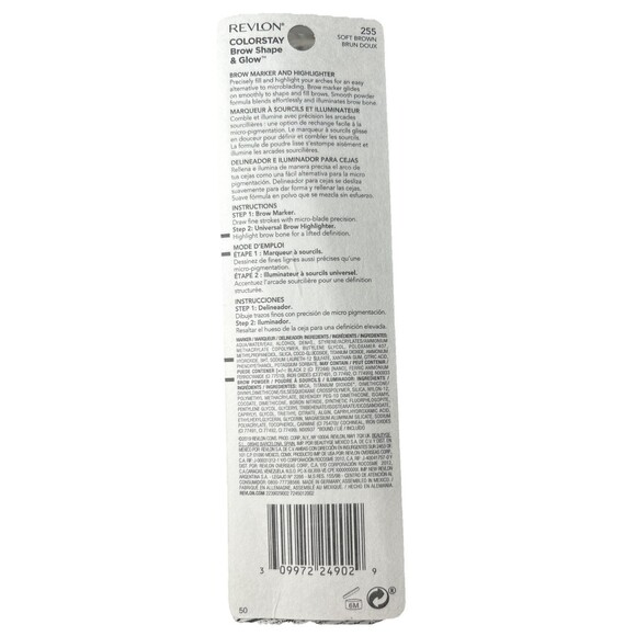 Revlon Set of 3 Colorstay Brow Shape & Glow Marker Highlighter 255 Soft Brown - Picture 7 of 7